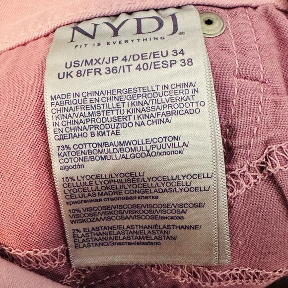 NYDJ Chloe Crop Jeans with Double Needle Slits Taro Purple Womens Size 4 NWOT - Picture 5 of 7